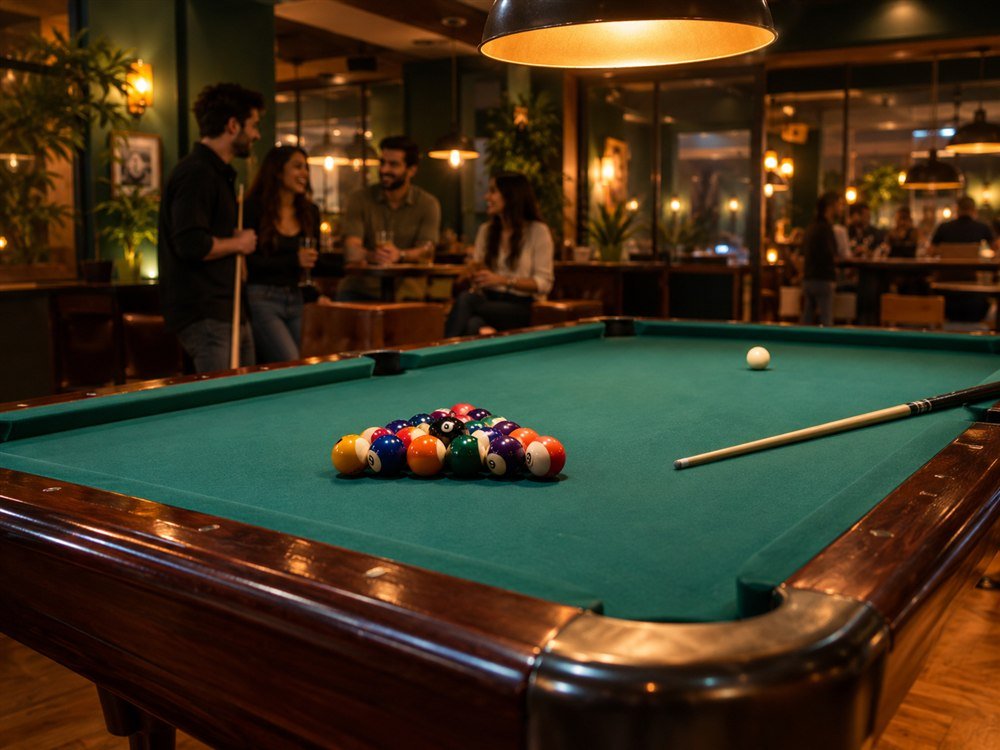 7ft American 8-ball pool table at Cannington Snooker Lounge